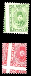 MOMEN: EGYPT SC #M14-M15 1939 MISPERF MINT OG NH LOTT #65707