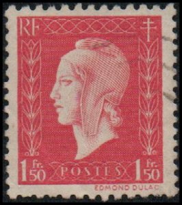 France 513 - Used - 1.50fr Marianne (1944) (2)