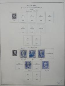 EDW1949SELL : USA Collection of Officials on pages, mostly Used. Catalog $1,088.