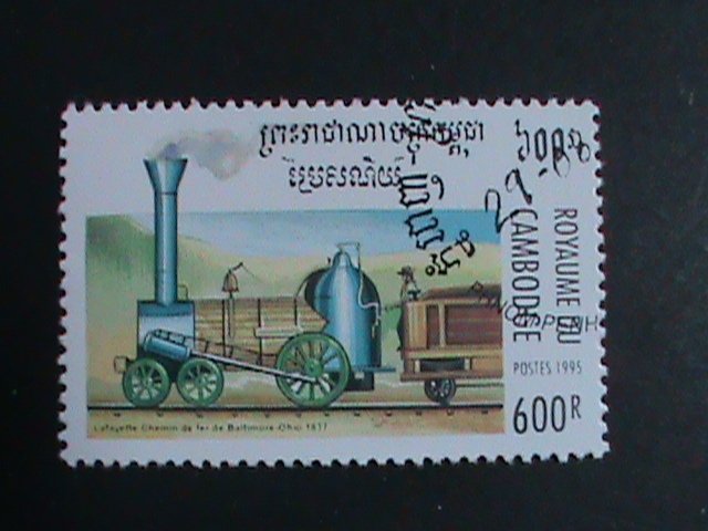 ​CAMBODIA STAMP 1995 WORLD CLASSIC TRAINS CTO-MNH SET CTO Mint Not hing