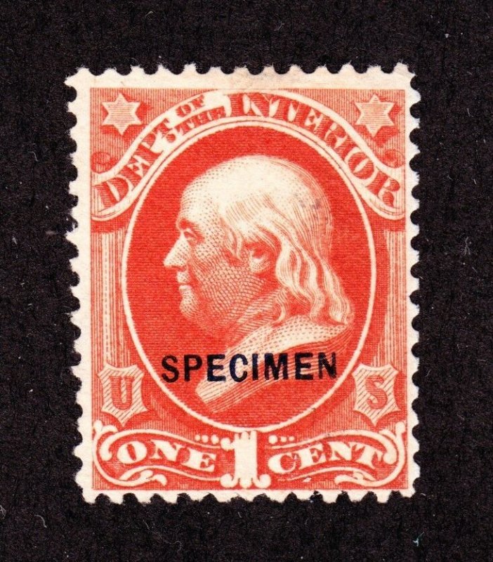 US O15S 1c Interior Department Specimen F-VF NGAI SCV $60 (003)