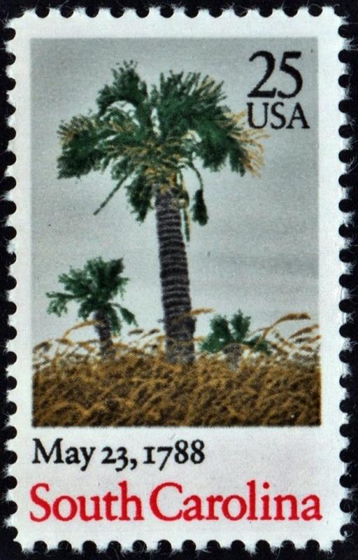 SC#2343 25¢ Bicentenary Statehood: South Carolina Single (1988) MNH