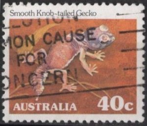 Australia 792 (used) 40c smooth knob-talied gecko (1982)