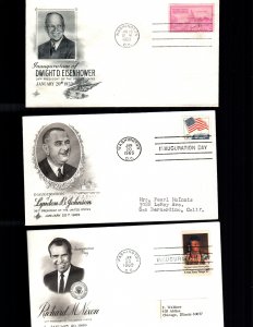 US 6 used inauguration covers cat $90.00