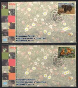 UN New York 859-861 Animals UN Postal Administration Set of Four U/A FDCs