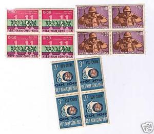 South Vietnam 1964 SC# 244-46 Revolutionists Block of 4 MNH