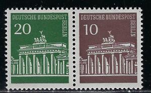 Germany Berlin Scott # 9N252, 9N251, mint nh, se-tenant, Mi # W41