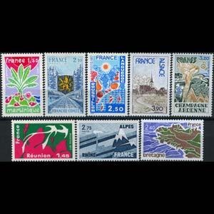 FRANCE 1976 - Scott# 1507-14 Regions Set of 8 NH