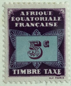 AlexStamps FRENCH EQUATORIAL AFRICA #J1 XF Mint 