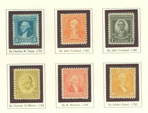 United States #704-715 Mint (NH) Single (Complete Set)