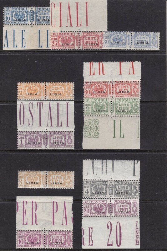 1927-37 Libya, Packs Post, N° 14/24 , MNH Excellent Quality'