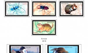 COLOR PRINTED MOLDOVA 2011-2020 STAMP ALBUM PAGES (52 illustrated pages)