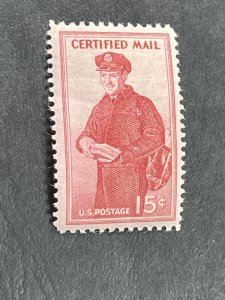 U.S.# FA1-MINT NEVER/HINGED----SINGLE---RED---CERTIFIED MAIL---1955