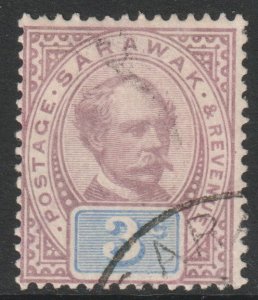 Sarawak Scott 10 - SG10, 1888 Postage & Revenue 3c used