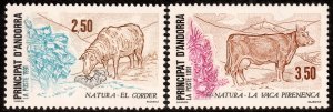 Andorra (French) #406-407  MNH - Farm Animals (1991)