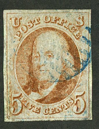 U.S. #1 USED BLUE CANCEL