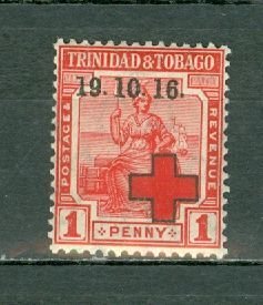 TRINIDAD & TOBAGO 1916 RED CROSS #B3 MNH