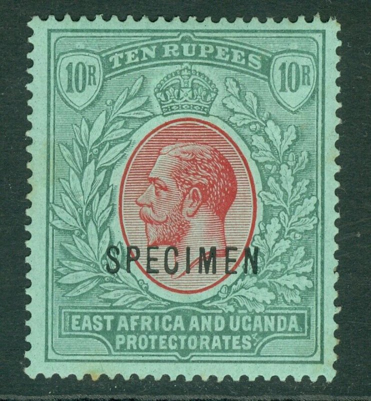 SG 58 KUT 1912-21. 10r red & green/green, overprinted specimen. Mounted mint...