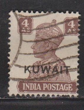 KUWAIT Scott # 67 Used - India Stamp With Overprint