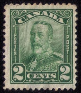 CANADA SCOTT #150 Used Light Cancel 2c GREEN Fine To Very Fine