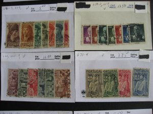 Portugal used stamps assembled in 25 sales cards, check them out