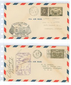 Canada C1/C3/196 First Flight Airmail cover between Saint John, New Brunswick to Halifax Nova Scotia 1/28/29.  Autographed by