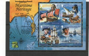 GIBRALTAR 1999 MARITIME HERITAGE  MINIATURE SHEET SG MS876 UNMOUNTED