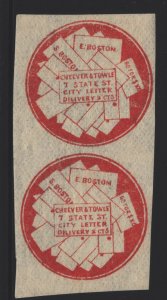 USA Sc#37L1 Cheever & Towle MNH Pair - Forgeries from the 1860-1880's