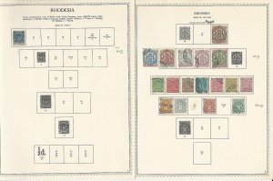 Rhodesia Collection 1890-1925 on 6 One-Sided Minkus Specialty Pages