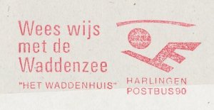 Meter cover Netherlands 1998 Wadden Sea Be wise with the Wadden Sea - Harlingen