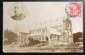 1916 Hobart Tasmania Australia RPPC Postcard Cover to St Helena St Mary’s Cathed
