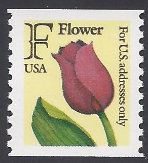 #2518 29c F Rate Tulip Non-Denominated Coil Single 1991...