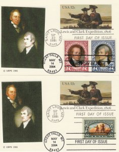 Scott# UX91 US Postal Card FDC Set of Two Unkown Cachet
