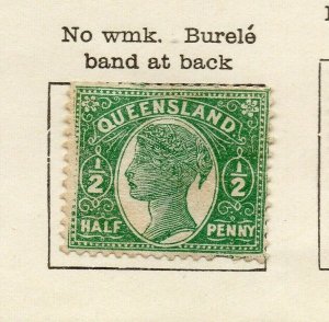 Queensland 1896 Early Issue Fine Mint Hinged 1/2d. NW-113701