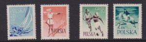 Poland  #835-838  MNH  1959 sports