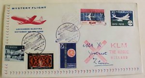 NETHERLANDS FLIGHT 1959 OUT 29 WITH STAMPS OF BOTH COUNTREIS TIED B/S TURKEY