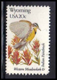 2002A 20c Wyoming MNH Dry Gum Fine V2155