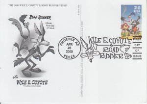 2000 United States Wile Coyote & Roadrunner (Scott UX314) Artcraft FDPC