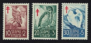 Finland Waxwing Owl Swan Birds 3v 1956 MNH SG#561-563