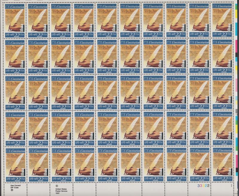 US #2360   US Constitution   Full sheet of 50  MNH