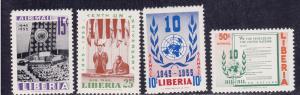 Liberia # C93-96, U.N. Anniversary,  Mint NH