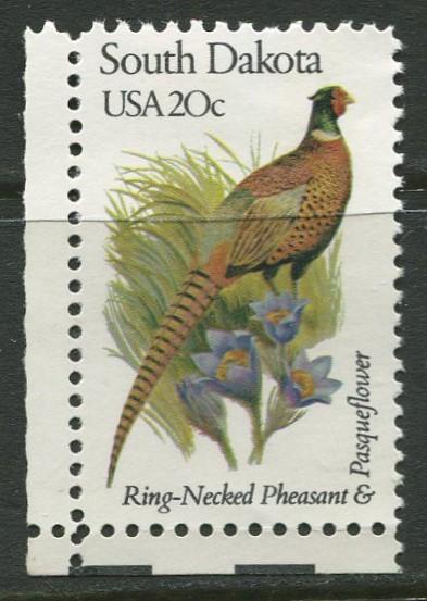 USA - Scott 1993 - State Birds & Flowers - 1982 - MNG - Single 20c Stamp