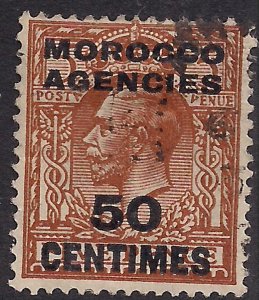 Morocco Agencies 1925 - 34 KGV 50ct on 5d yellow Brown used SG 207 ( R661 )