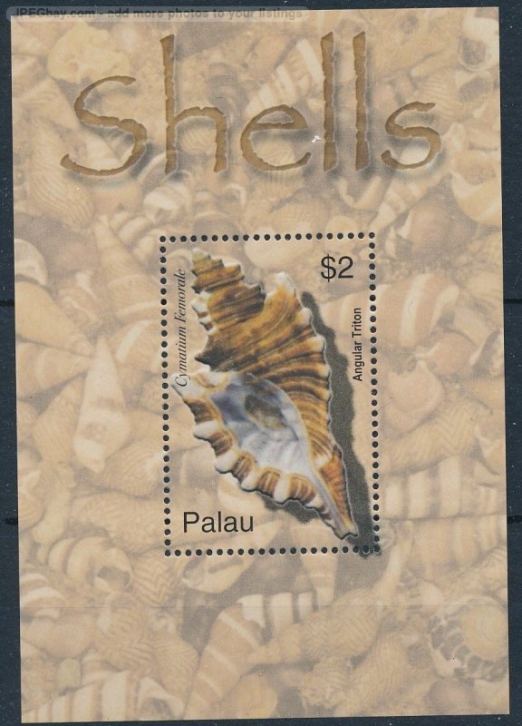 [121865]Palau2003Marine life sea shells Angular TritonSouvenir sheet MNH