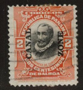 Canal Zone Scott 39 used 1912-1916 type 2 overprint