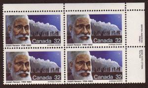 Canada # 997 Plate Block MNH