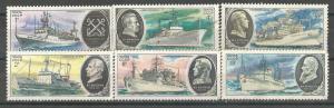 RUSSIA USSR, 1979, mint set, Scott 4799-4804, Research Ships and Portraits