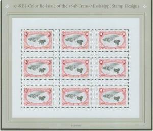 1998 sheet Trans-Mississippi $1 Sc# 3210
