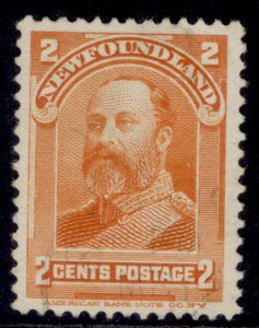 CANADA - Newfoundland QV SG86, 2c orange, FINE USED. Cat £11.