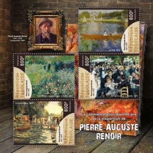 TOGO- 2019 - Pierre-Auguste Renoir - Perf 4v Sheet  - MNH